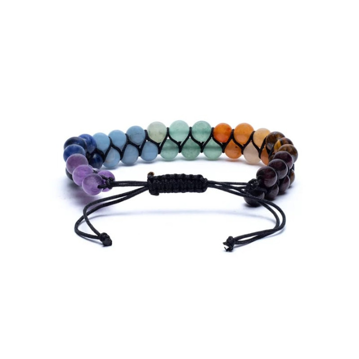 Bracelet Chakra double rang ajustable | Pieralune