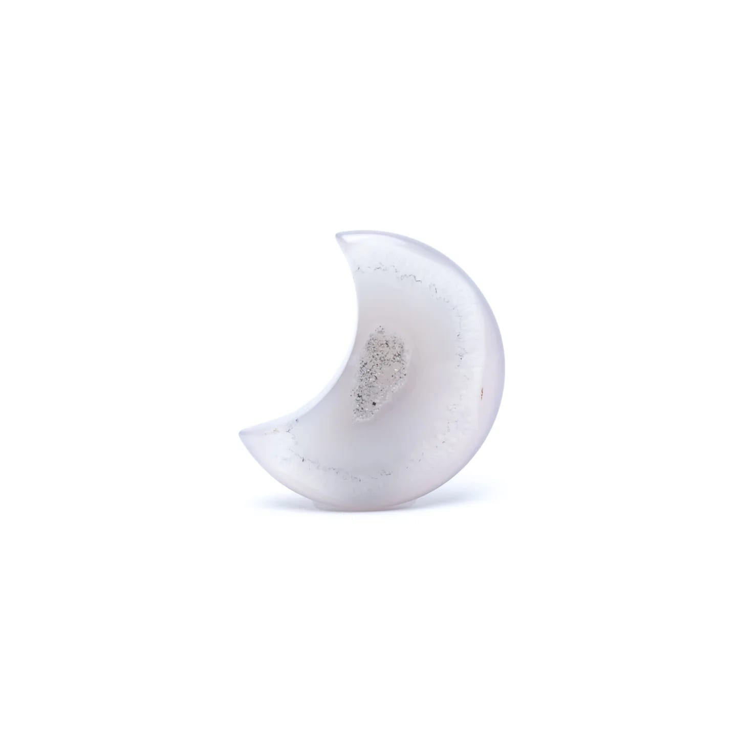 Agate en forme de lune avec cristallisation | Pieralune
