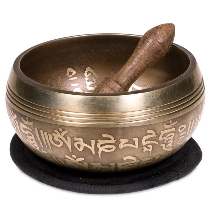 Bol chantant Om SET cadeau noir | Pieralune