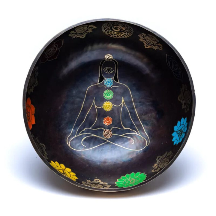 Bol chantant 7 Chakra coloré | Pieralune