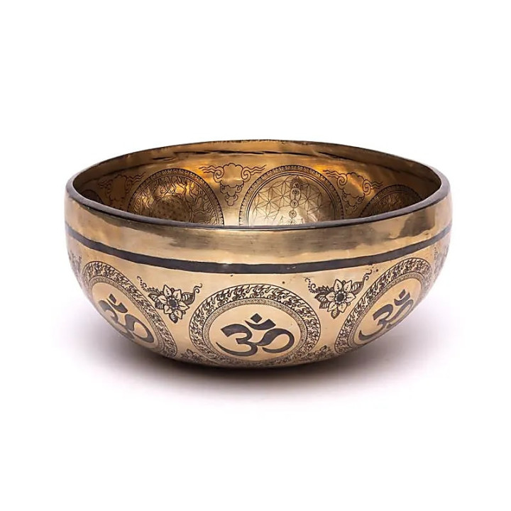 Bol chantant gravé au laser Chakra Fleur de Vie | Pieralune