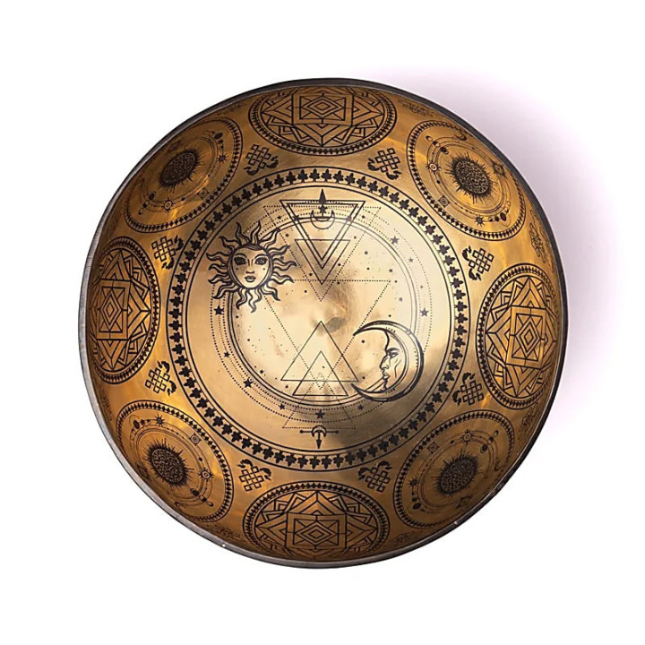 Bol chantant gravé au laser Soleil & Lune | Pieralune