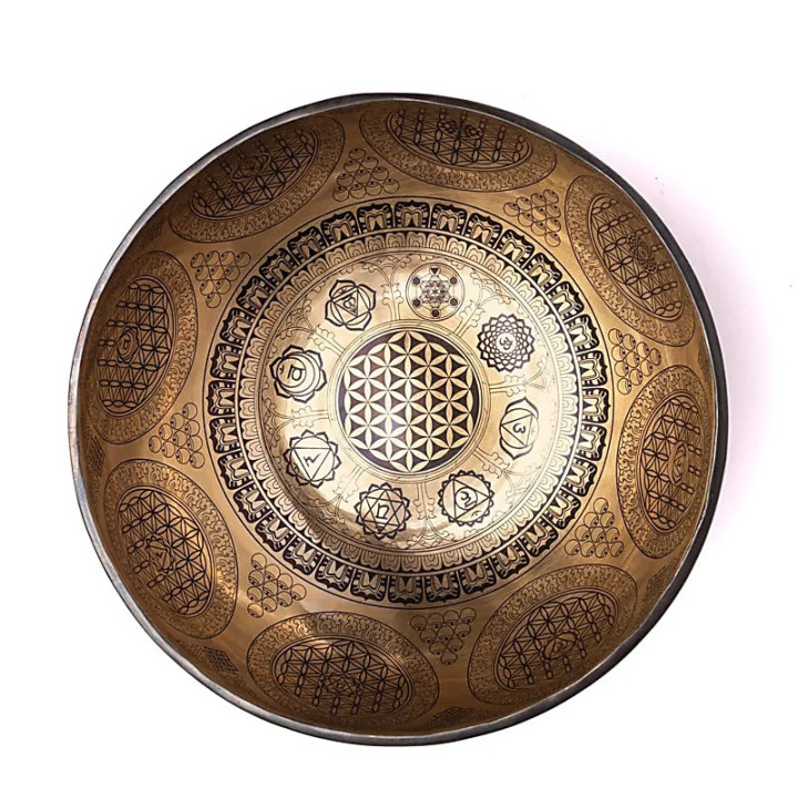 Bol chantant gravé au laser Fleur de Vie | Pieralune