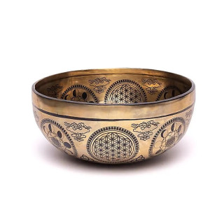 Bol chantant gravé au laser Cube de Métatron | Pieralune