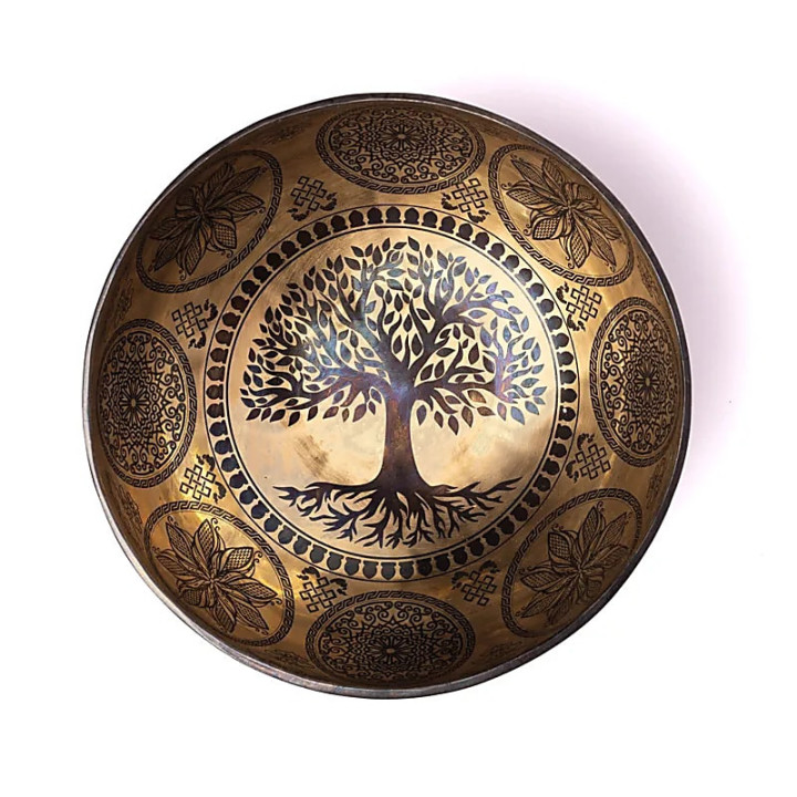 Bol chantant gravé au laser Arbre de Vie | Pieralune