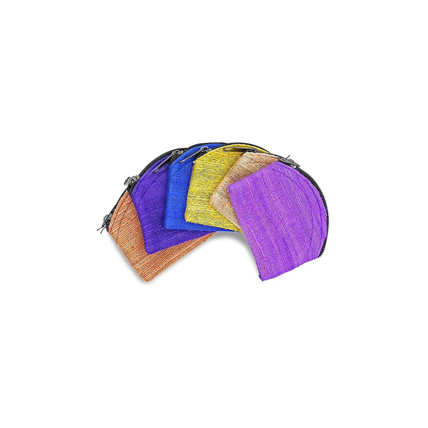 Pochettes soie sauvage zippées couleurs variées | Pieralune