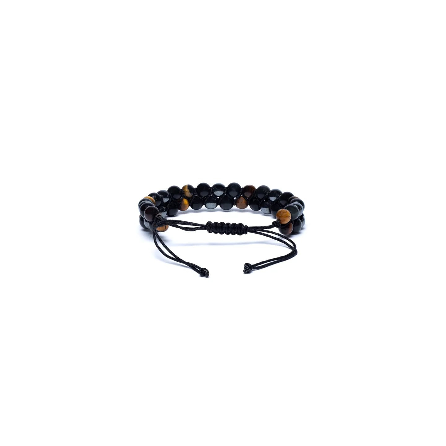 Bracelet hématite/obsidienne/oeil de tigre réglable | Pieralune