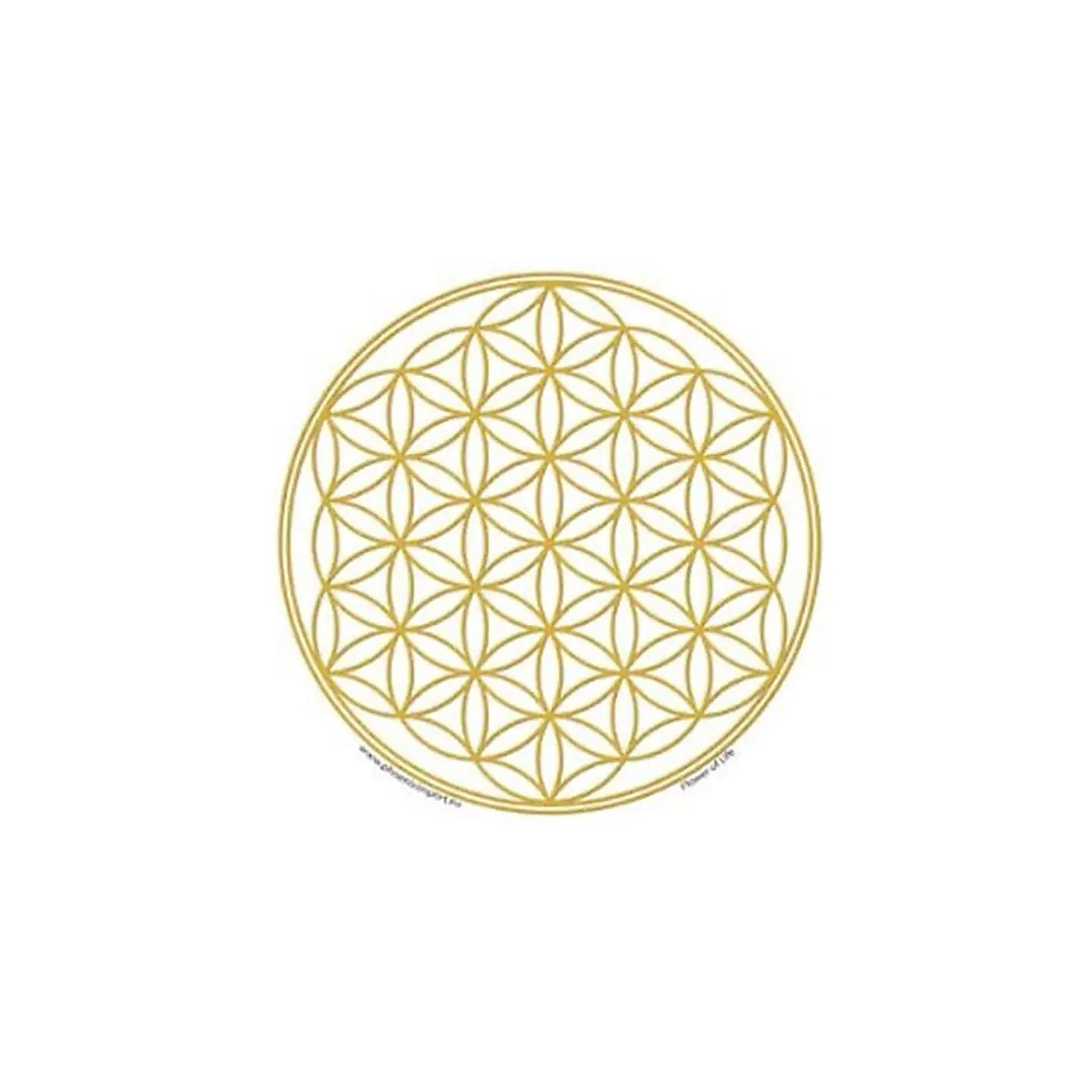 Adhésif verre/fenêtre Fleur de vie couleur d'or | Pieralune