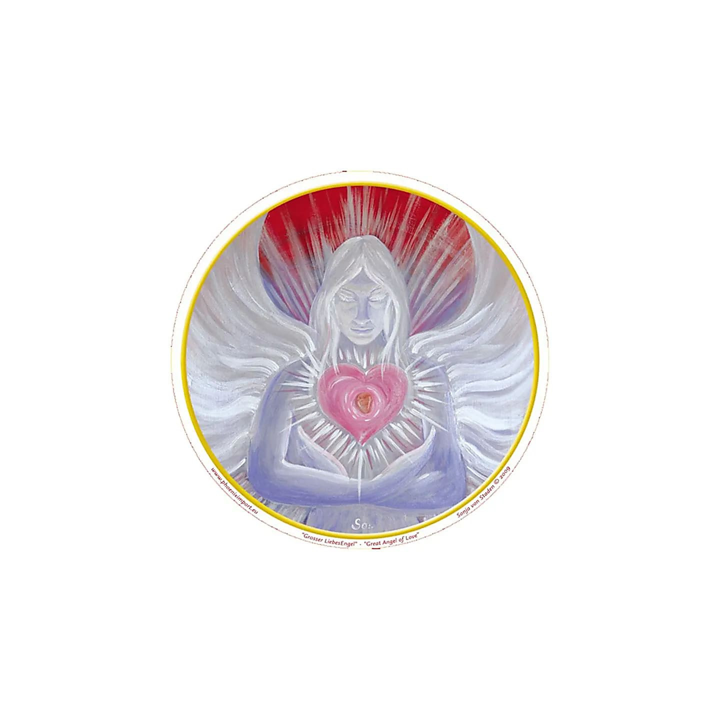 Adhésif verre/fenêtre grand Ange de l'Amour | Pieralune