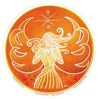 Adhésif verre/fenêtre Ange de la créativité | Pieralune