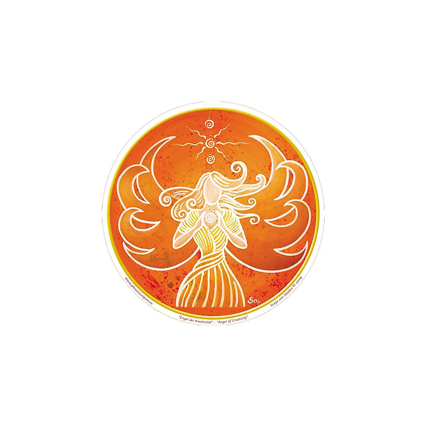 Adhésif verre/fenêtre Ange de la créativité | Pieralune