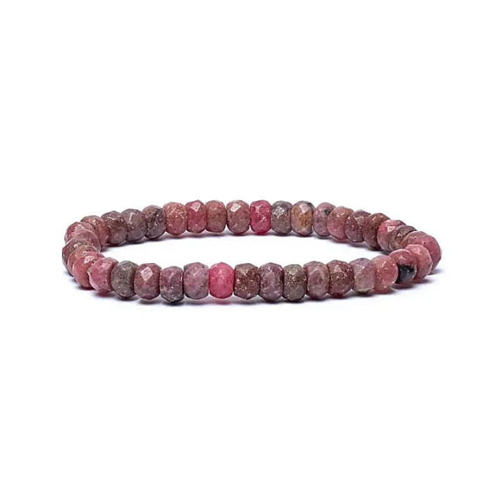 Bracelet thulite à facettes qualité AA élastique | Pieralune