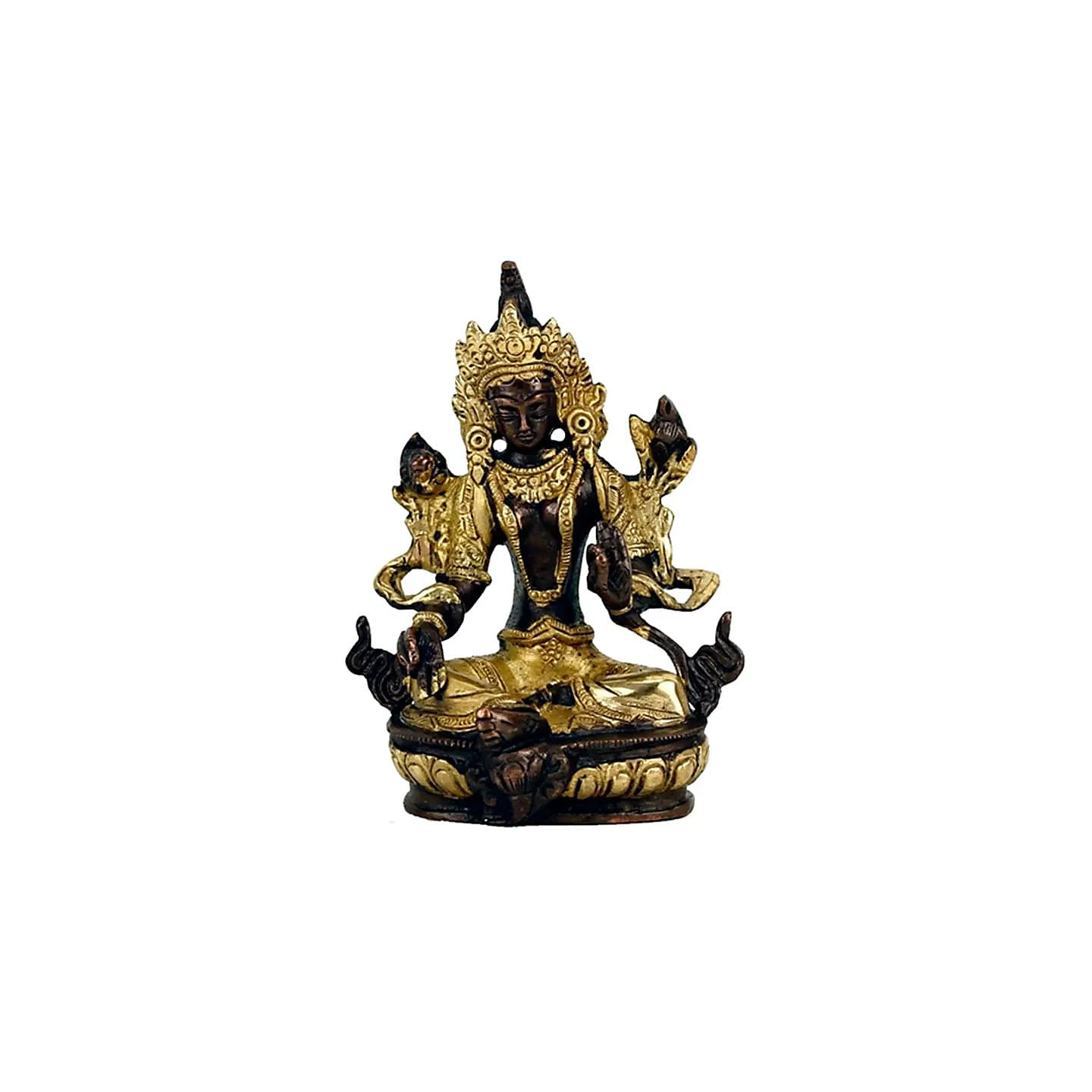 Tara Verte statuette laiton bicolore | Pieralune