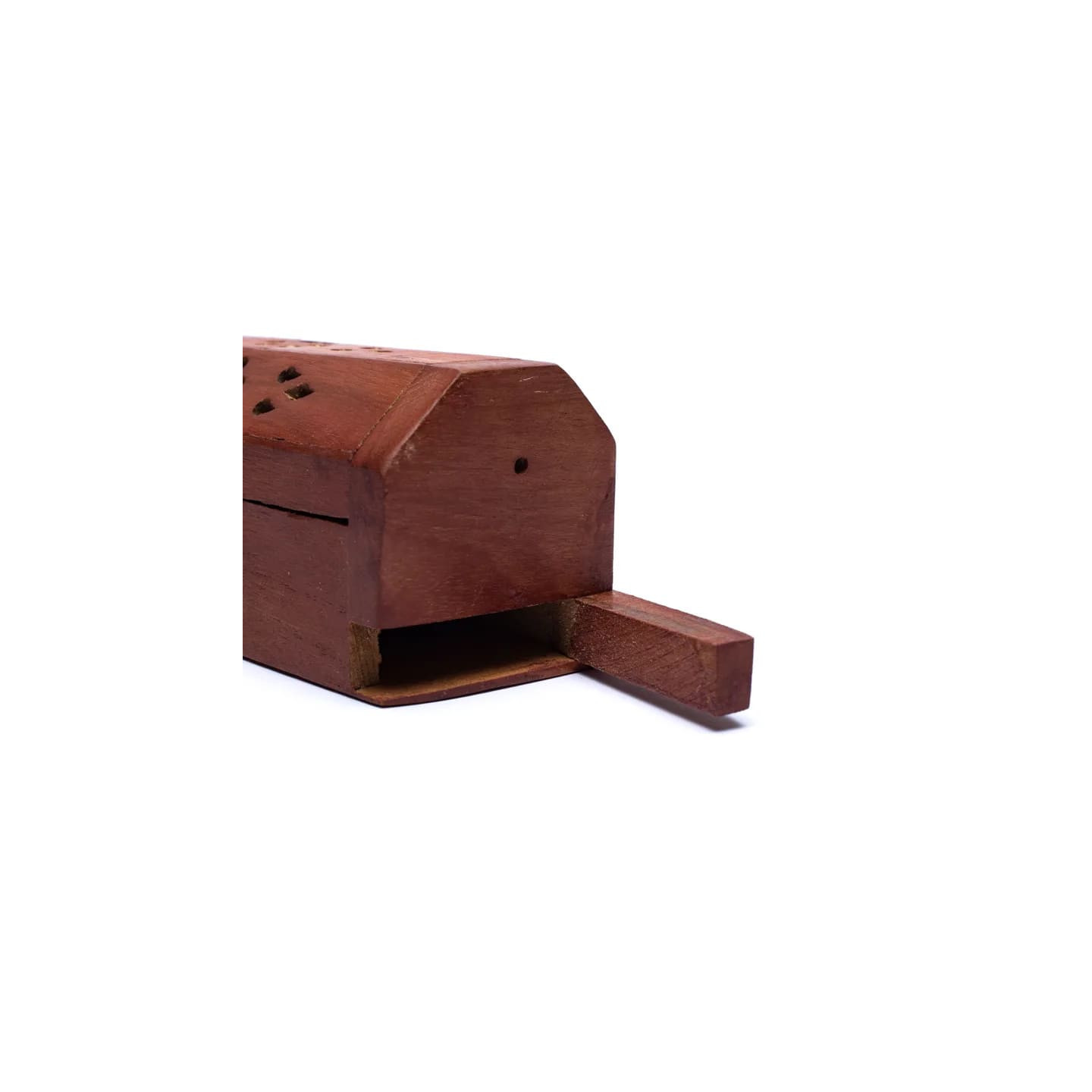 Boîte brûle encens en bois sculpté fleurs | Pieralune