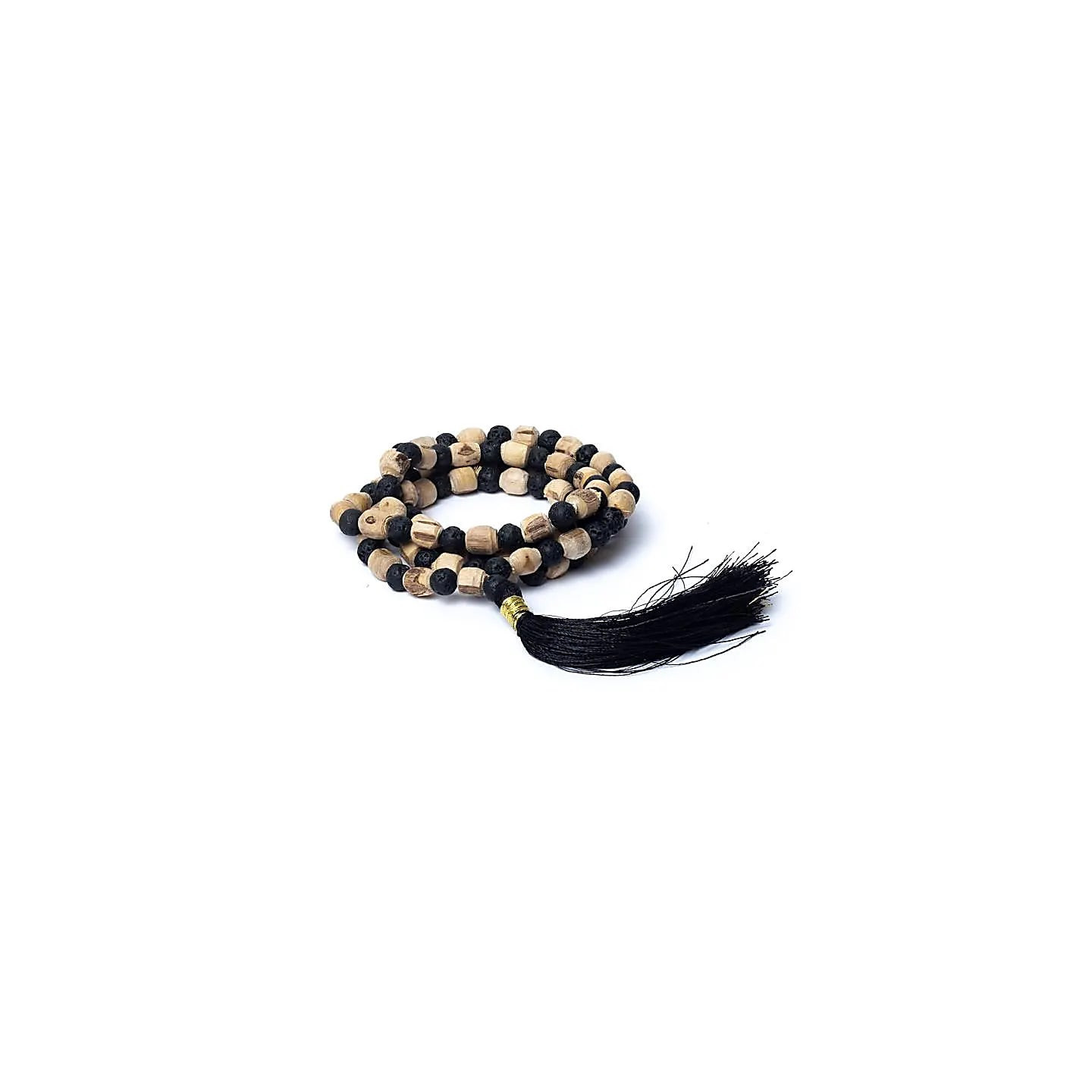 Mala tulsi/ pierre de lave en pochette | Pieralune