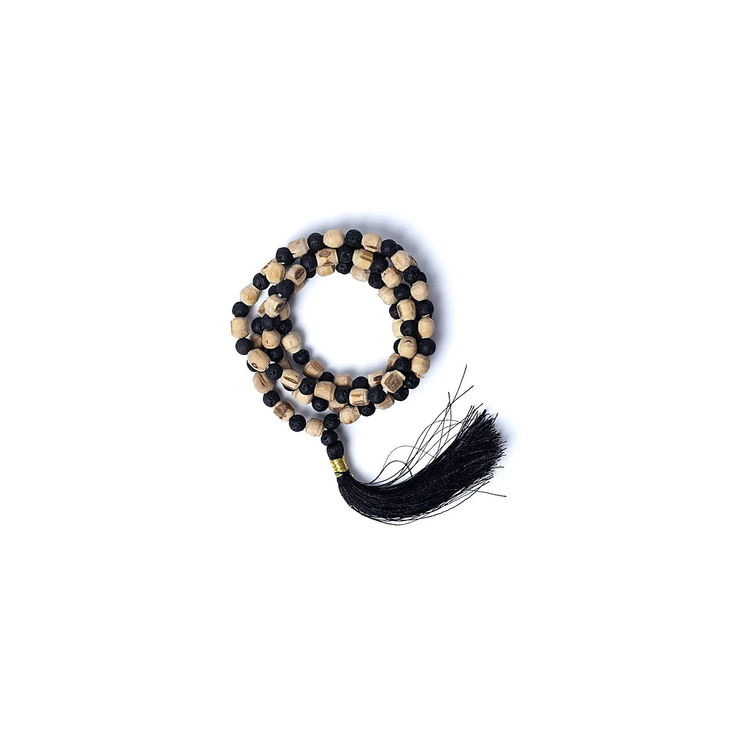 Mala tulsi/ pierre de lave en pochette | Pieralune