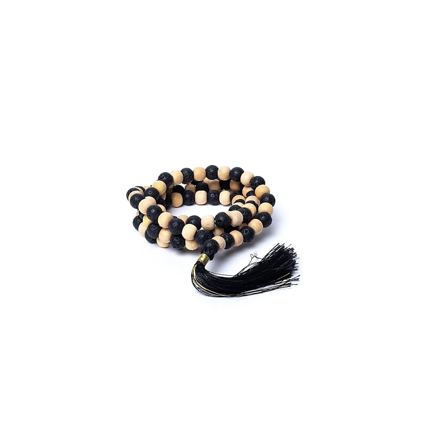 Mala tulsi/ pierre de lave en pochette | Pieralune