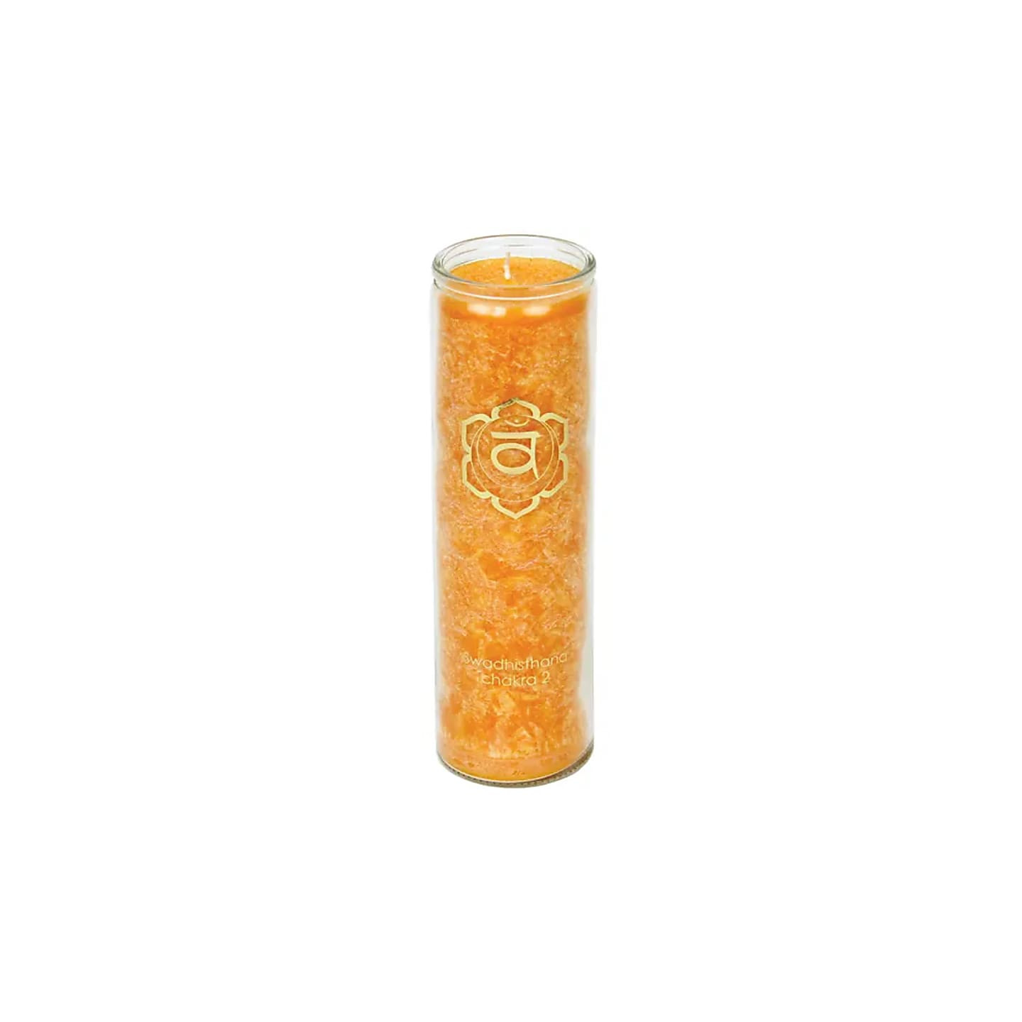 Bougie parfumée 2° chakra stearine 100 heures -- 21x6.5 cm