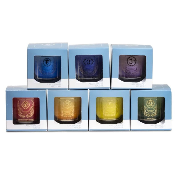 Coffret: 3x7 bougies votives d'archange parfumées