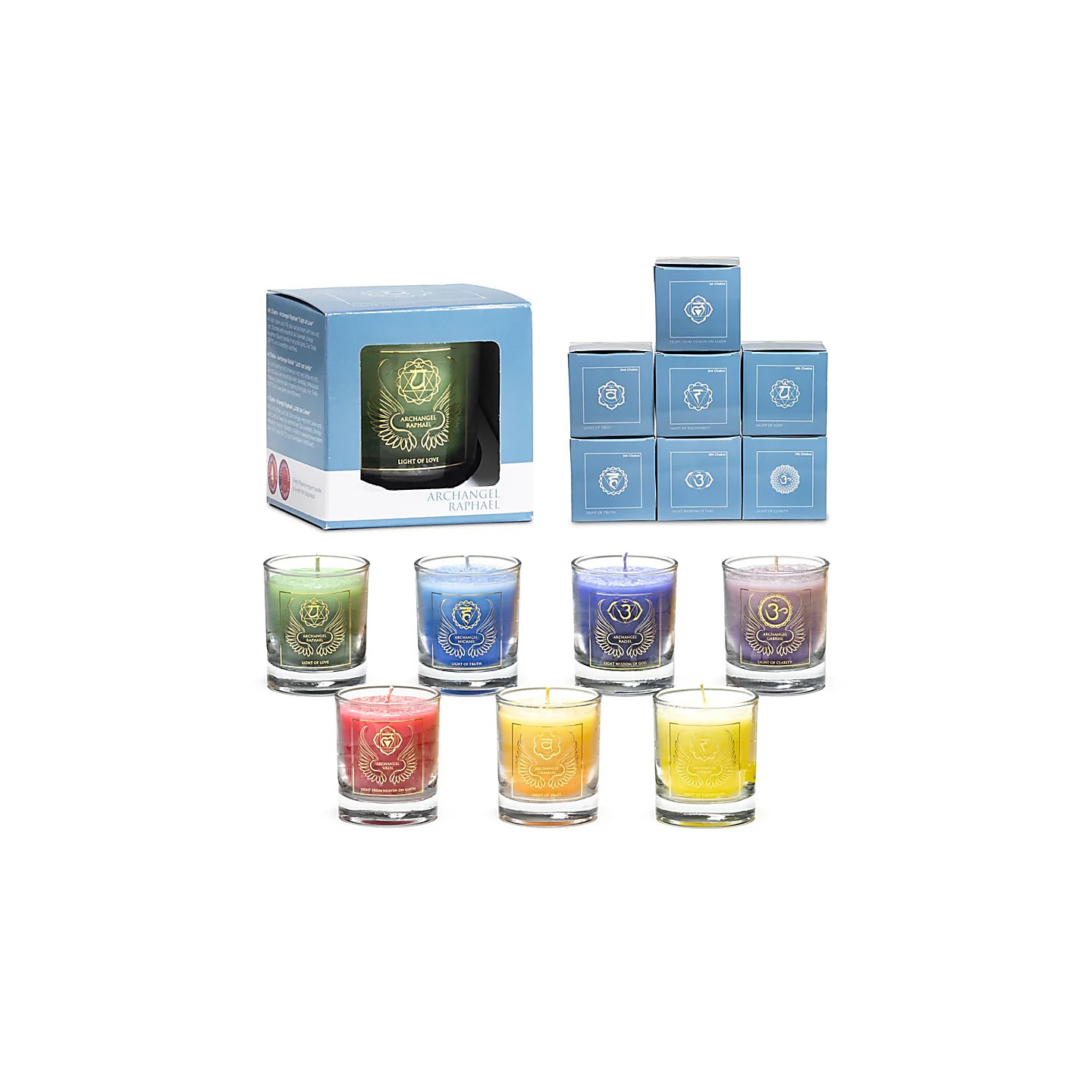 Lot de 7 bougies votives Archange parfumées