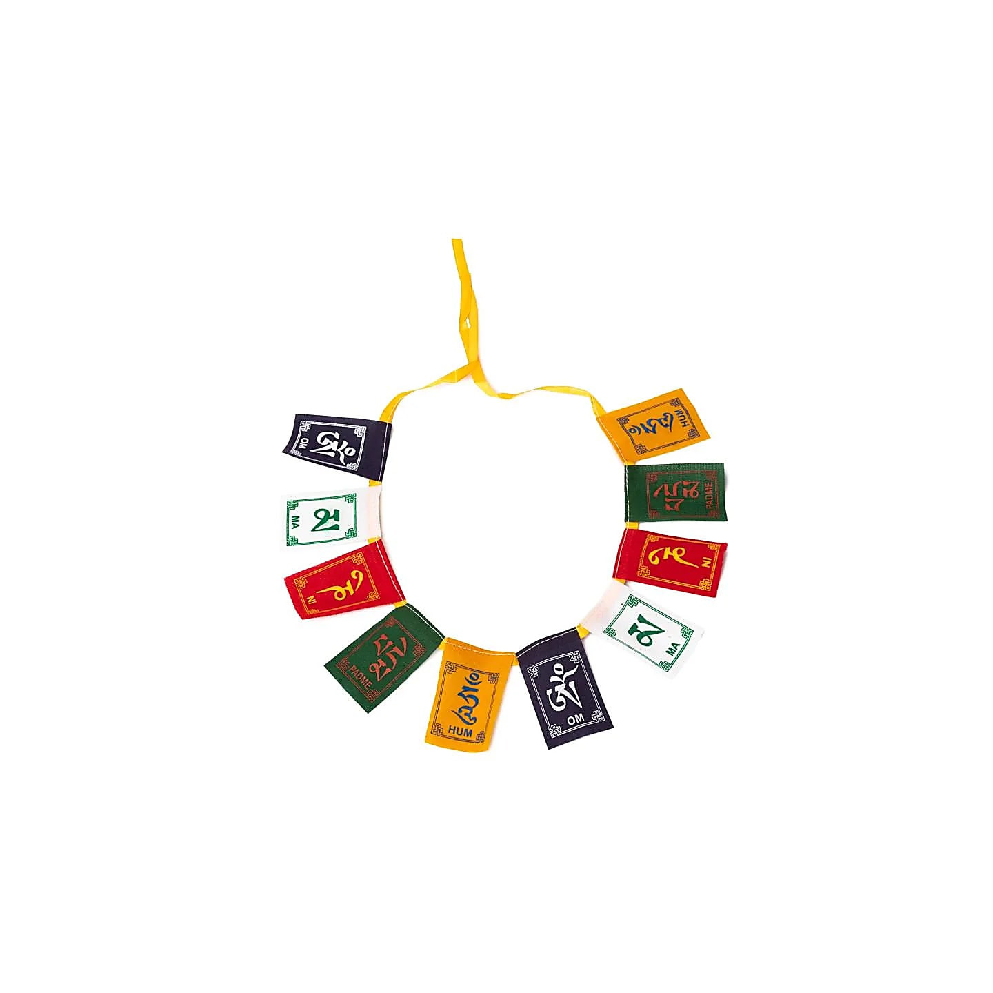 Mini drapeaux de prière velours Om Mani Padme Hum