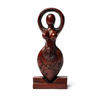 Statue de déesse brun clair