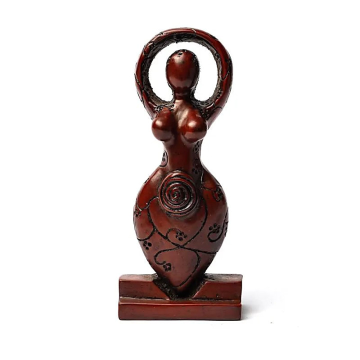 Statue de déesse brun clair
