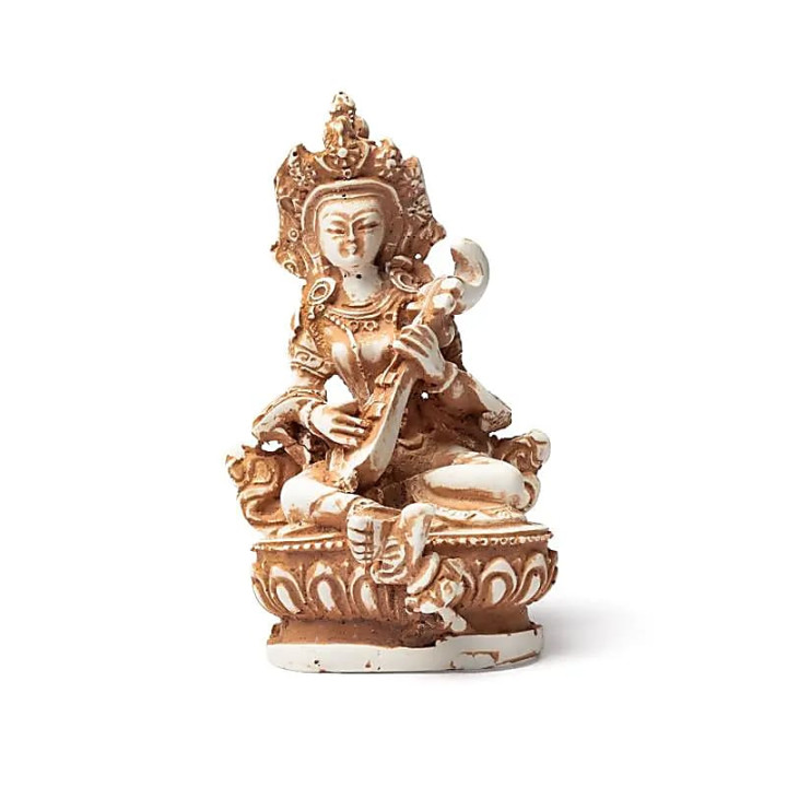 Statue Saraswati couleur ivoire