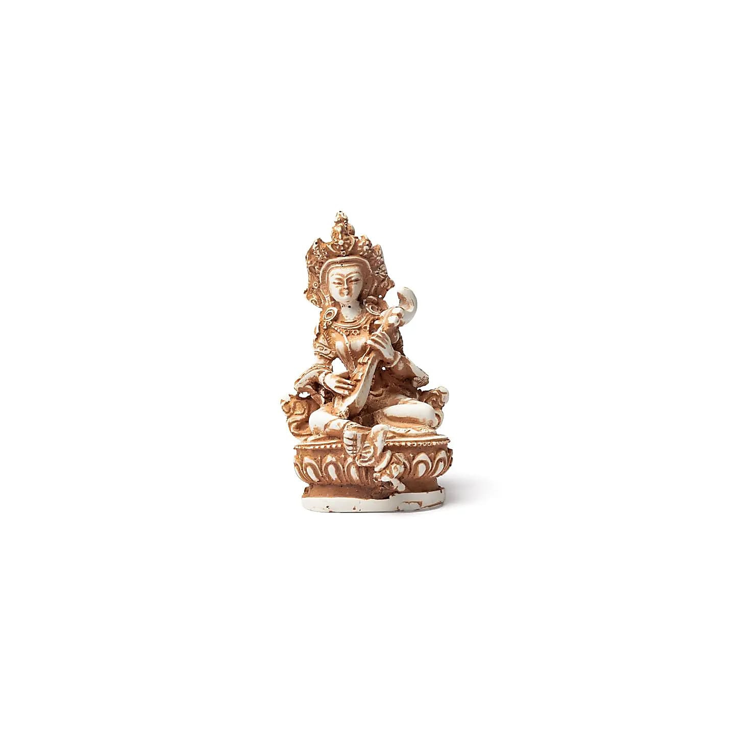 Statue Saraswati couleur ivoire