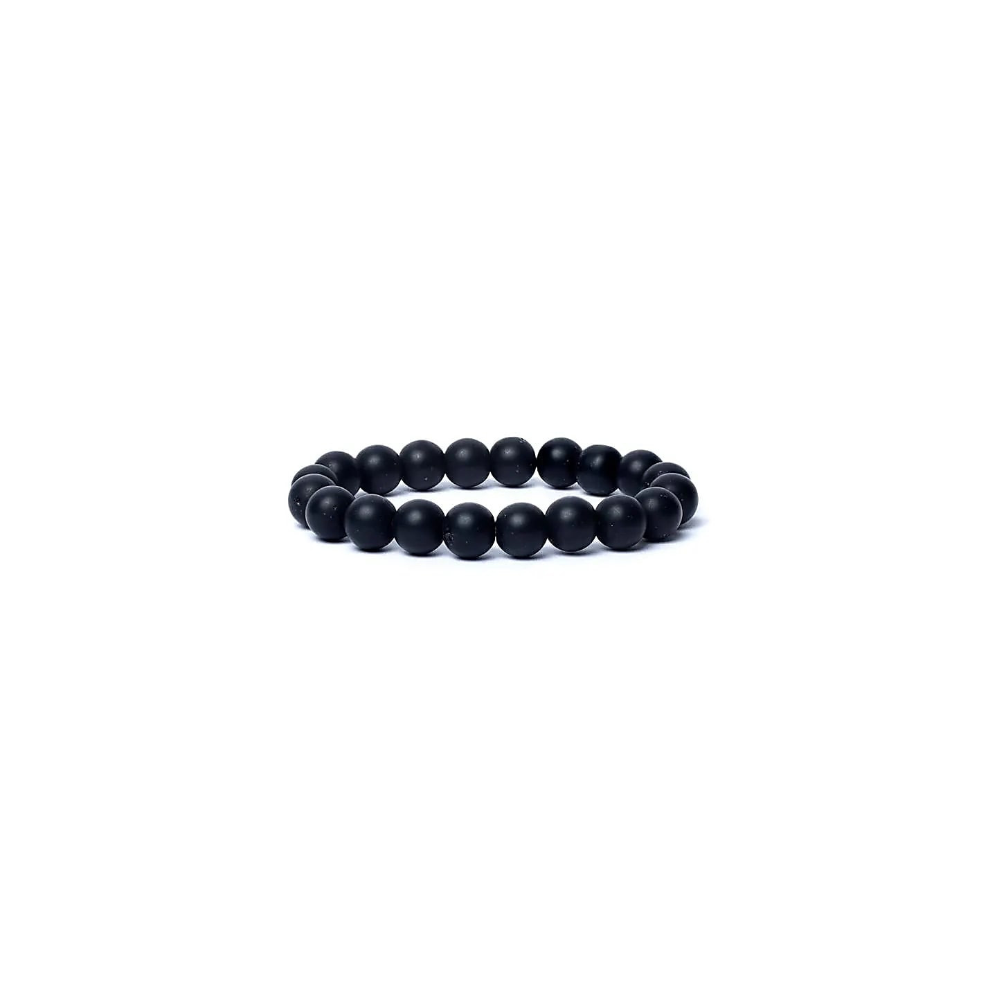 Bracelet onyx noir finition mat élastique qualité AA | Pieralune