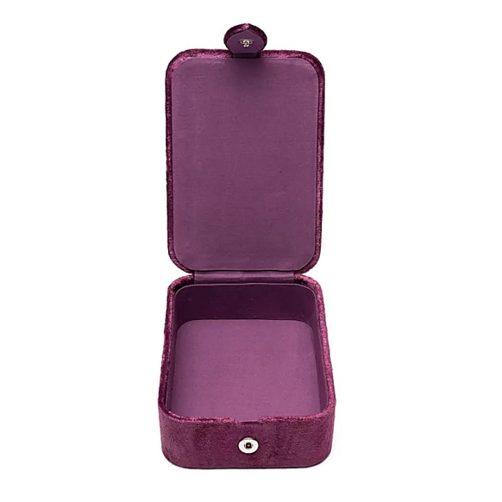 Coffret à bijoux / tarot velours violet avec Ganesha