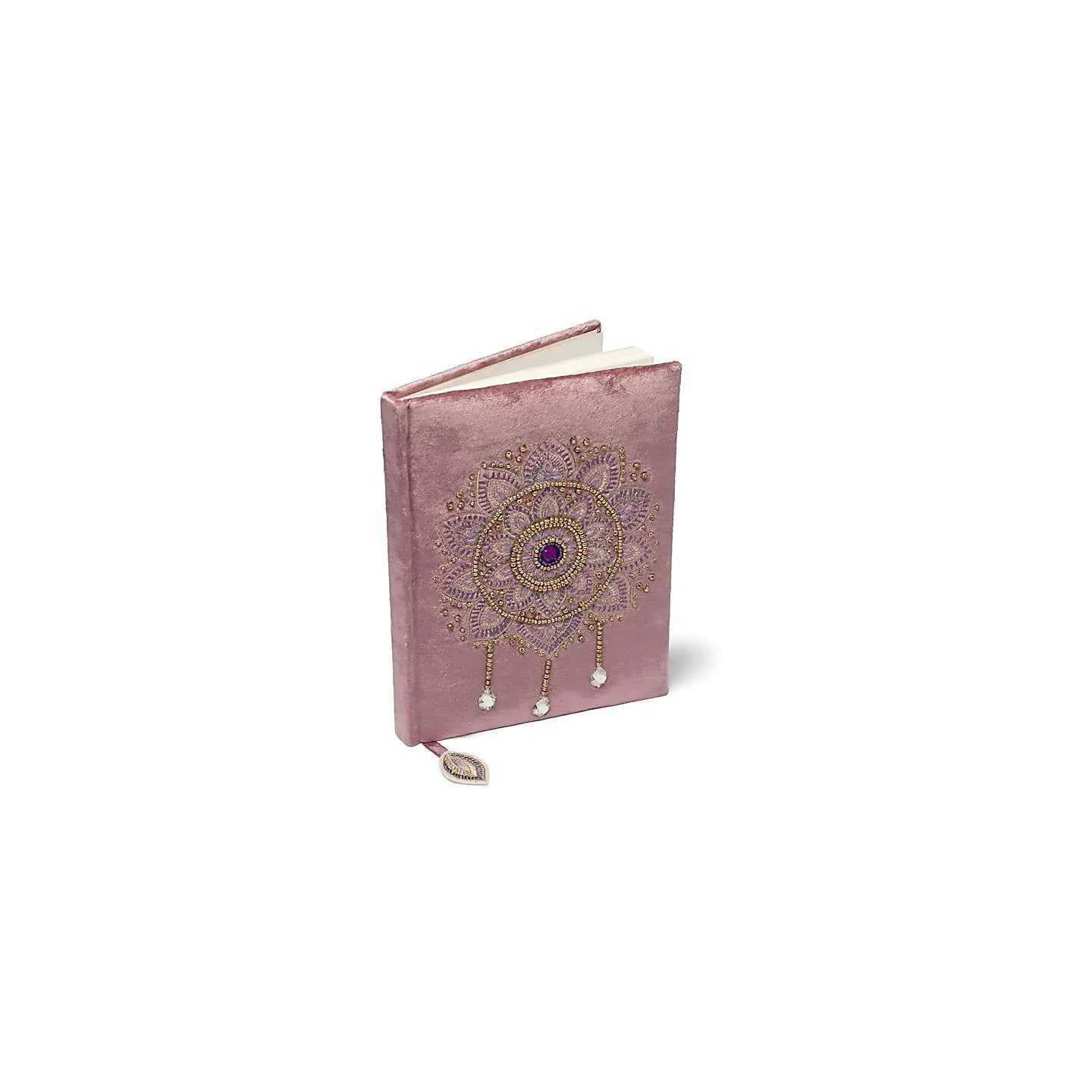 Carnet de notes velours lilas avec Mandala