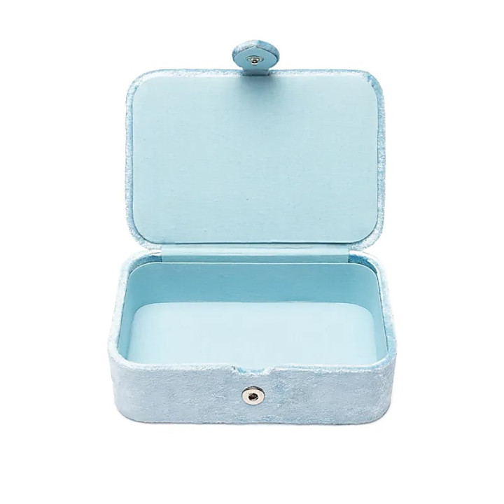 Coffret à bijoux / tarot velours bleu avec ailes d’ange