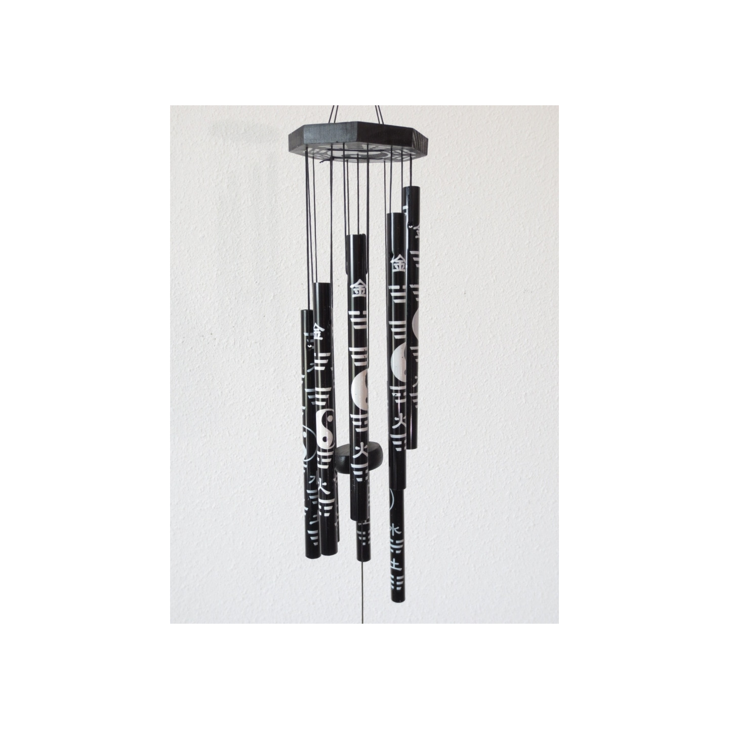 Wind chime black Yin Yang 70cm