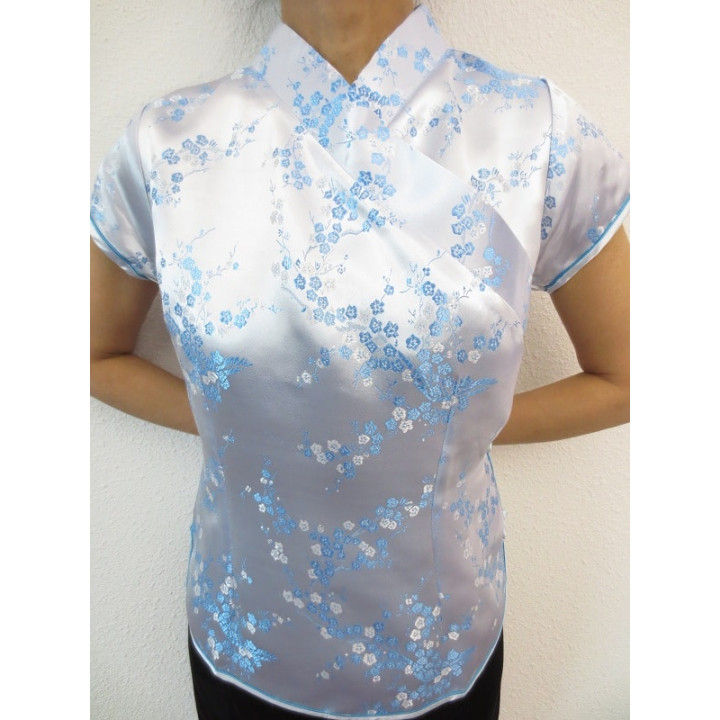 light blue with flowers