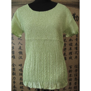 Wrinkle blouse Light Green