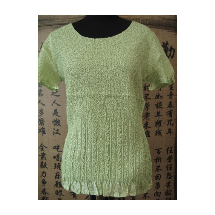 Wrinkle blouse Light Green