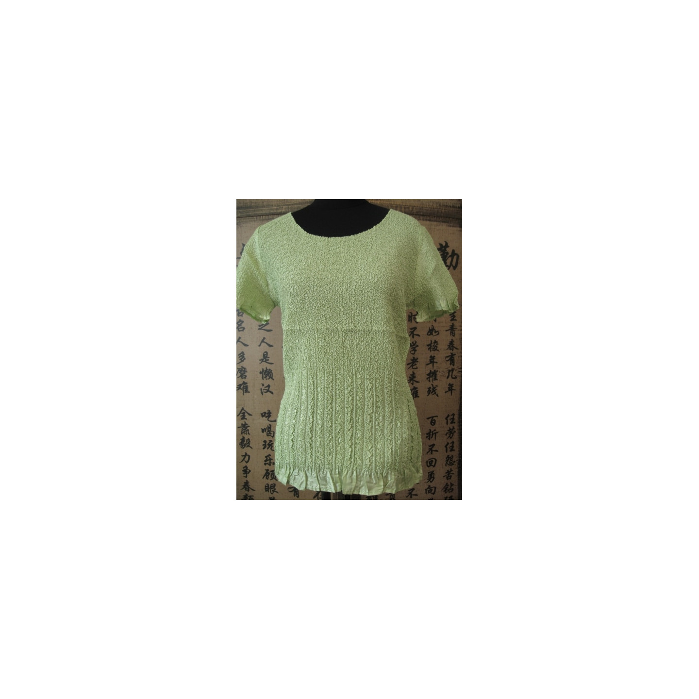Wrinkle blouse Light Green