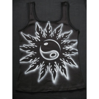 Yin Yang met vlam topje