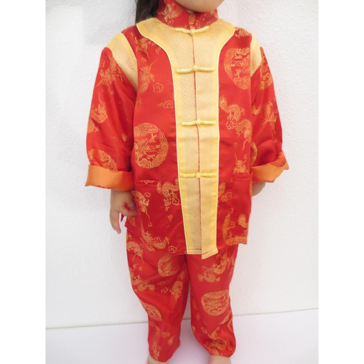 Girls suit with red/yellow