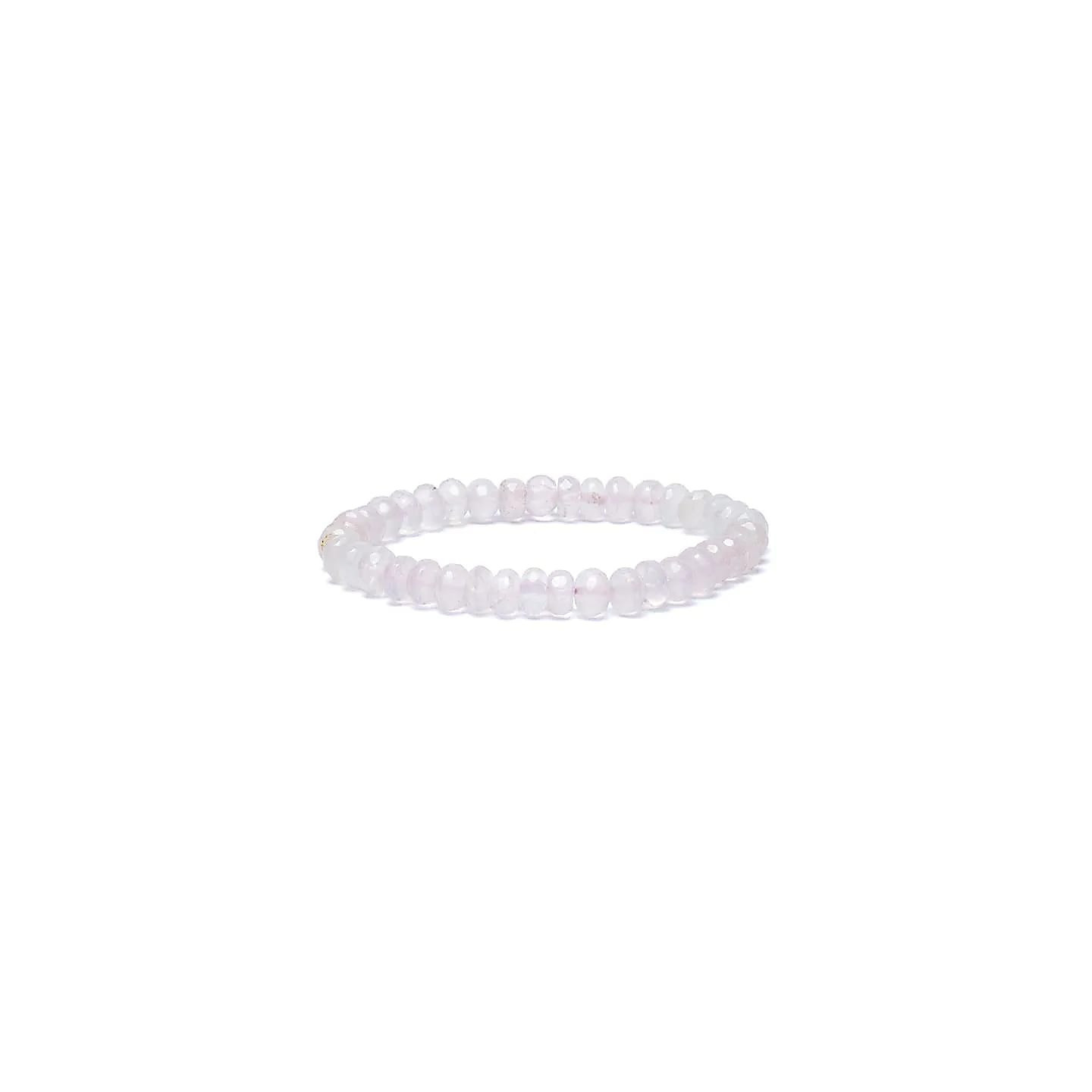 Bracelet Quartz rose à facettes qualité AA élastique | Pieralune
