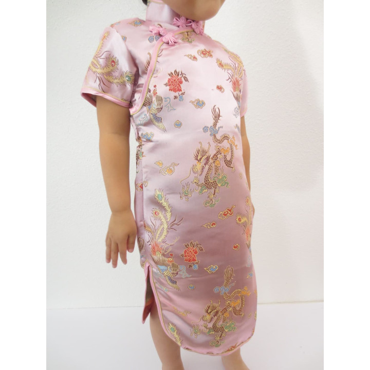 Girls Dress dragon phoenix pink size 20