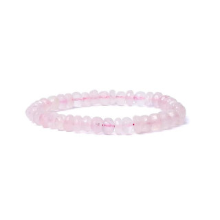 Bracelet Quartz rose à facette qualité AA élastique | Pieralune