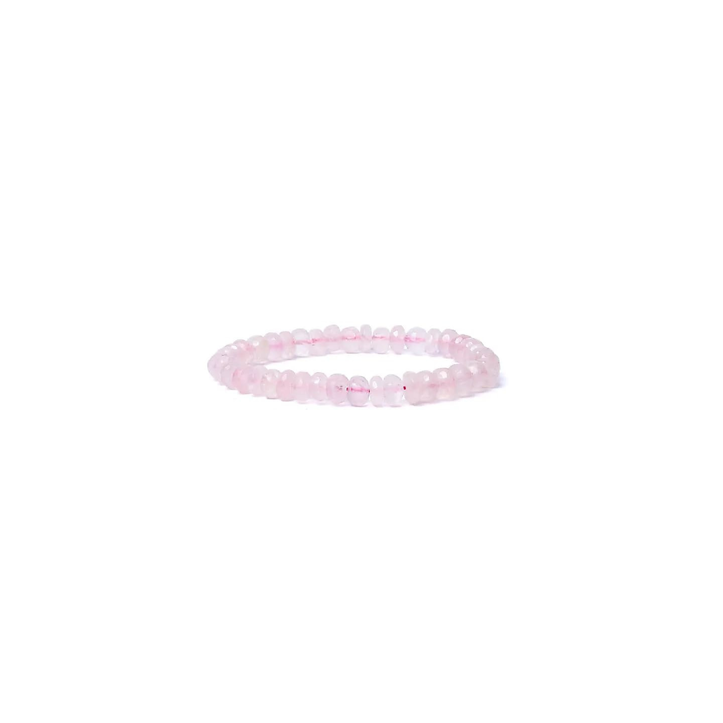 Bracelet Quartz rose à facette qualité AA élastique | Pieralune