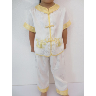 Kid suit with dragon white