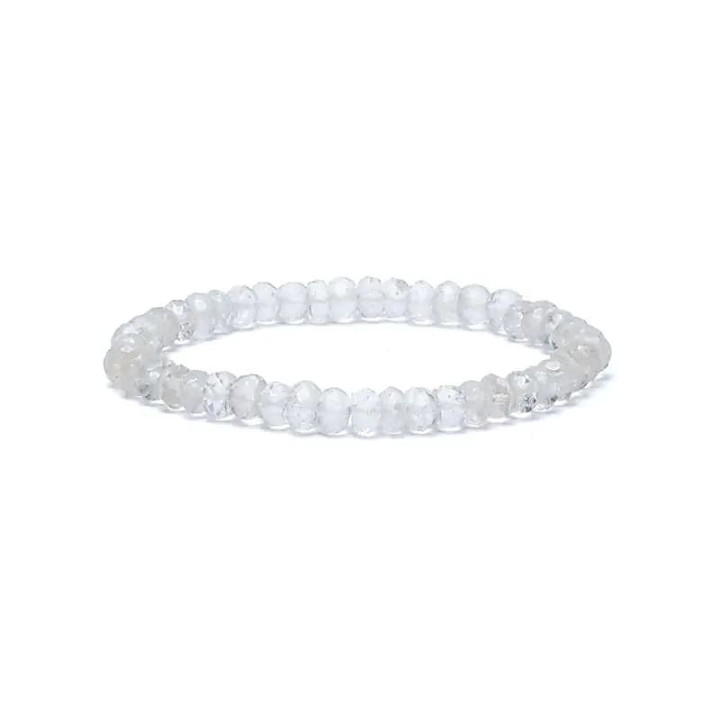 Bracelet cristal de roche à facette qualité AA élastique | Pieralune
