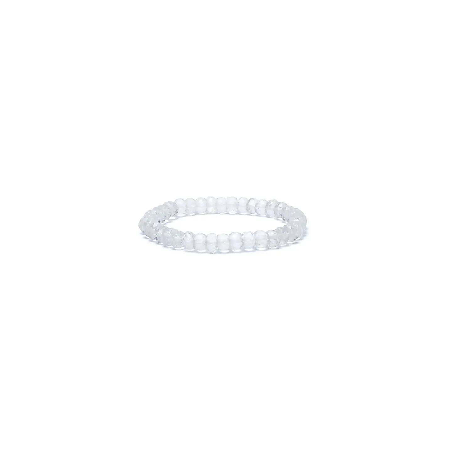 Bracelet cristal de roche à facette qualité AA élastique | Pieralune