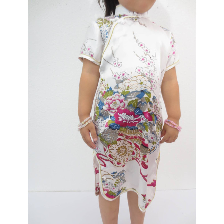 Girls Dress flowers white