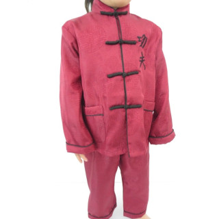 Kids kung fu suit red size 4
