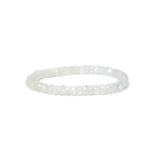 Bracelet pierre de lune arc-en-ciel à facette qualité A... | Pieralune
